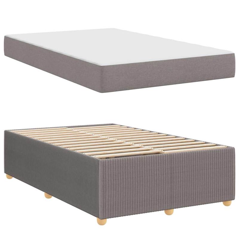 Casa si Gradina - Mobilier - Paturi si accesorii - Paturi - Cadru de pat Altele Gri taupe 120 x 190 cm tesatura - Infinity.ro