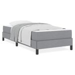 Casa si Gradina - Mobilier - Paturi si accesorii - Paturi - Pat cu arcuri Altele Gri deschis 90 x 190 cm tesatura - Infinity.ro