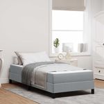 Casa si Gradina - Mobilier - Paturi si accesorii - Paturi - Pat cu arcuri Altele Gri deschis 90 x 190 cm tesatura - Infinity.ro