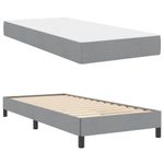 Casa si Gradina - Mobilier - Paturi si accesorii - Paturi - Pat cu arcuri Altele Gri deschis 90 x 190 cm tesatura - Infinity.ro