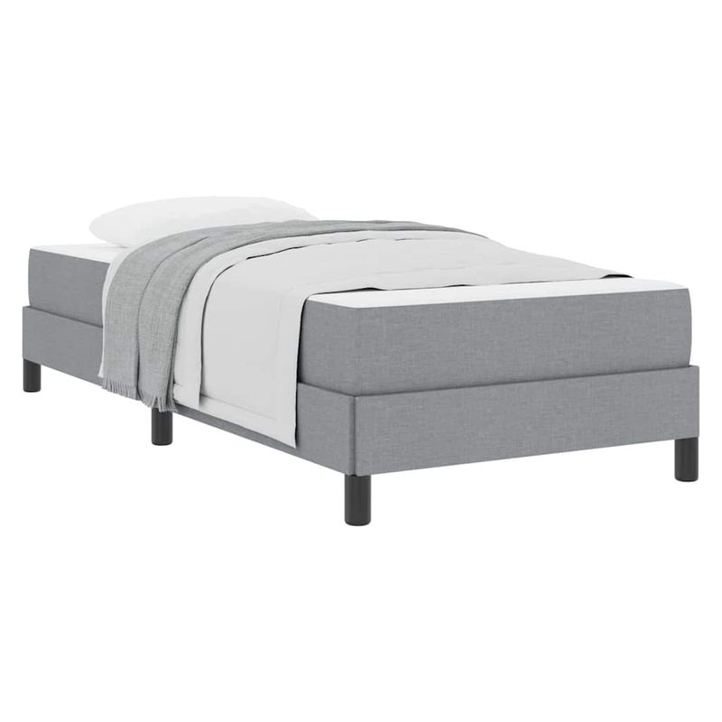 Casa si Gradina - Mobilier - Paturi si accesorii - Paturi - Pat cu arcuri Altele Gri deschis 90 x 190 cm tesatura - Infinity.ro
