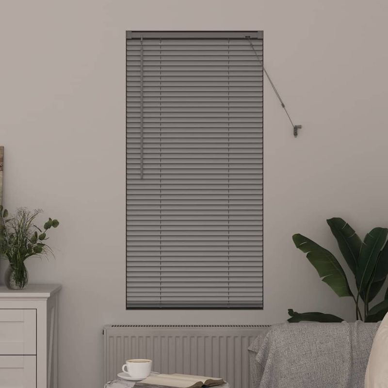 Casa si Gradina - Textile si covoare - Rulouri si jaluzele - Jaluzea pentru Fereastra Argintiu 80 x 130 cm Aluminiu - Infinity.ro