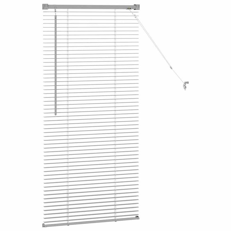 Casa si Gradina - Textile si covoare - Rulouri si jaluzele - Jaluzea pentru Fereastra Argintiu 80 x 130 cm Aluminiu - Infinity.ro