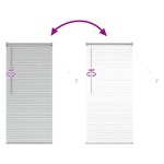 Casa si Gradina - Textile si covoare - Rulouri si jaluzele - Jaluzea pentru Fereastra Argintiu 80 x 130 cm Aluminiu - Infinity.ro