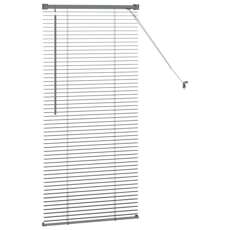 Casa si Gradina - Textile si covoare - Rulouri si jaluzele - Jaluzea pentru Fereastra Gri inchis 60 x 130 cm Aluminiu - Infinity.ro