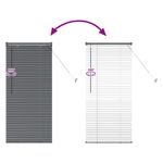Casa si Gradina - Textile si covoare - Rulouri si jaluzele - Jaluzea pentru Fereastra Gri inchis 60 x 130 cm Aluminiu - Infinity.ro
