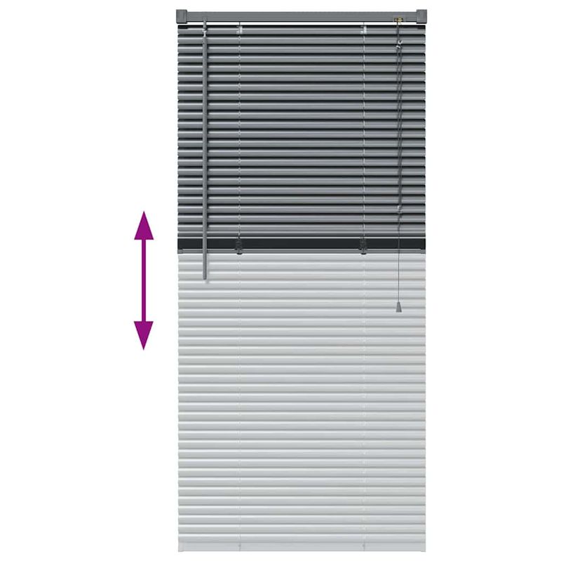 Casa si Gradina - Textile si covoare - Rulouri si jaluzele - Jaluzea pentru Fereastra Gri inchis 60 x 130 cm Aluminiu - Infinity.ro