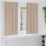 Casa si Gradina - Textile si covoare - Perdele si draperii - Perdele - Perdele cu perdele 2 pcs Gri taupe 175 x 140 cm Poliester - Infinity.ro