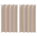 Casa si Gradina - Textile si covoare - Perdele si draperii - Perdele - Perdele cu perdele 2 pcs Gri taupe 175 x 140 cm Poliester - Infinity.ro