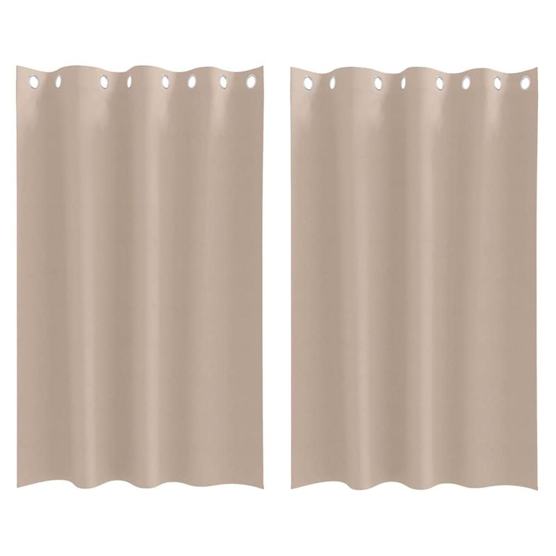 Casa si Gradina - Textile si covoare - Perdele si draperii - Perdele - Perdele cu perdele 2 pcs Gri taupe 175 x 140 cm Poliester - Infinity.ro