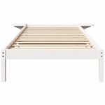Casa si Gradina - Mobilier - Paturi si accesorii - Paturi - Cadru de pat cu mese laterale Alb 75 x 190 cm Alb - Infinity.ro