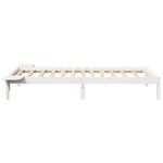 Casa si Gradina - Mobilier - Paturi si accesorii - Paturi - Cadru de pat cu mese laterale Alb 75 x 190 cm Alb - Infinity.ro