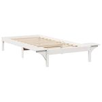 Casa si Gradina - Mobilier - Paturi si accesorii - Paturi - Cadru de pat cu mese laterale Alb 75 x 190 cm Alb - Infinity.ro