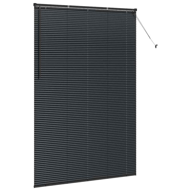 Casa si Gradina - Textile si covoare - Rulouri si jaluzele - Jaluzea pentru Fereastra cu perdele Altele Manual Negru 80 x 130 cm Aluminiu - Infinity.ro