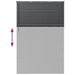 Casa si Gradina - Textile si covoare - Rulouri si jaluzele - Jaluzea pentru Fereastra cu perdele Altele Manual Negru 80 x 130 cm Aluminiu - Infinity.ro