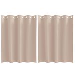 Casa si Gradina - Textile si covoare - Perdele si draperii - Perdele - Perdele cu perdele 2 pcs Gri taupe 140 x 140 cm Poliester - Infinity.ro