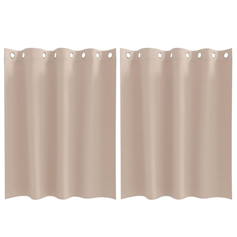 Casa si Gradina - Textile si covoare - Perdele si draperii - Perdele - Perdele cu perdele 2 pcs Gri taupe 140 x 140 cm Poliester - Infinity.ro