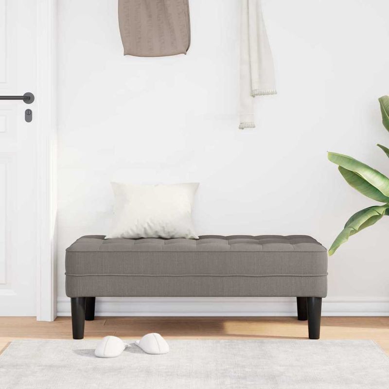 Casa si Gradina - Mobilier - Canapele si coltare - Banchete - Banca, taupe, 113x57x39 cm, textil - Infinity.ro