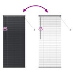 Casa si Gradina - Textile si covoare - Rulouri si jaluzele - Jaluzea pentru Fereastra cu perdele Altele Manual Negru 80 x 175 cm Aluminiu - Infinity.ro