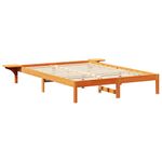 Casa si Gradina - Mobilier - Paturi si accesorii - Paturi - Cadru de pat cu mese laterale Maro 160 x 200 cm Maroniu cerat - Infinity.ro