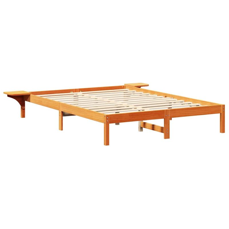 Casa si Gradina - Mobilier - Paturi si accesorii - Paturi - Cadru de pat cu mese laterale Maro 160 x 200 cm Maroniu cerat - Infinity.ro