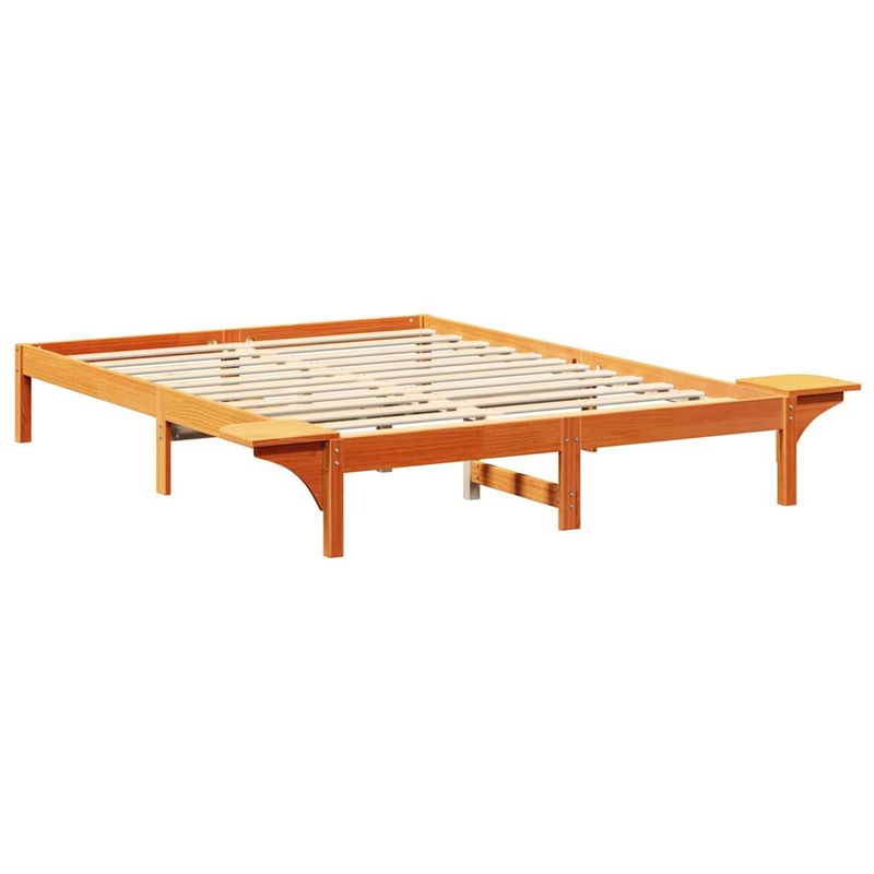 Casa si Gradina - Mobilier - Paturi si accesorii - Paturi - Cadru de pat cu mese laterale Maro 160 x 200 cm Maroniu cerat - Infinity.ro