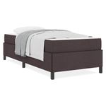 Casa si Gradina - Mobilier - Paturi si accesorii - Paturi - Pat cu arcuri Maro 100 x 200 cm Tesatura, Lemn Ingineresc - Infinity.ro