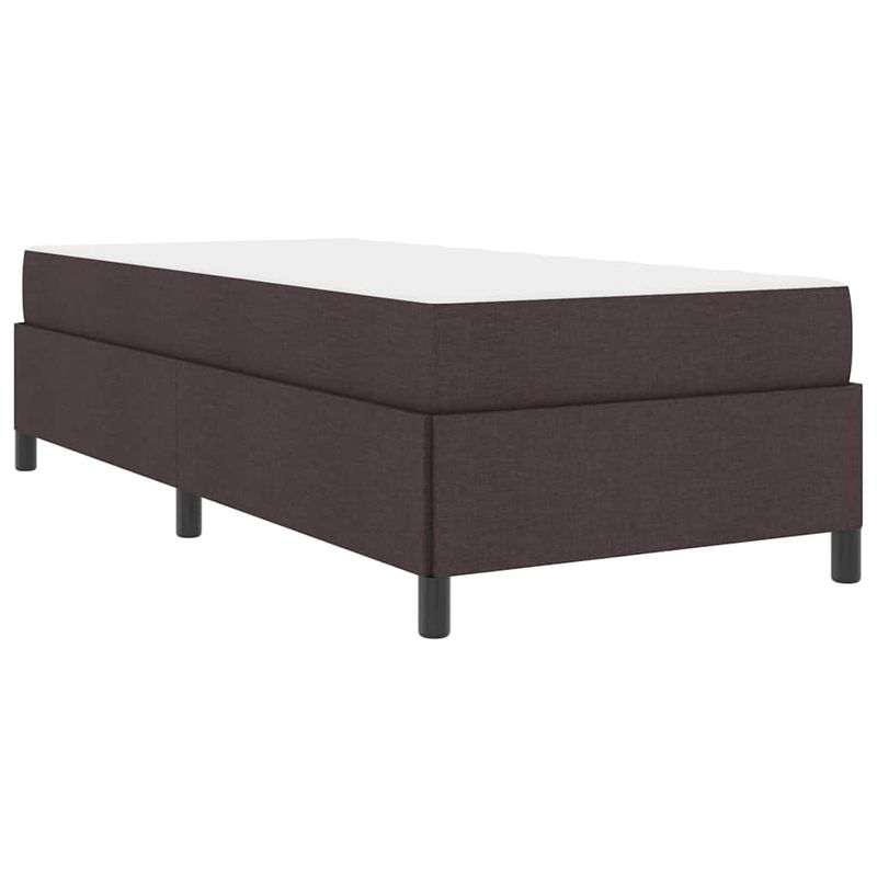 Casa si Gradina - Mobilier - Paturi si accesorii - Paturi - Pat cu arcuri Maro 100 x 200 cm Tesatura, Lemn Ingineresc - Infinity.ro