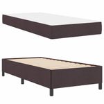 Casa si Gradina - Mobilier - Paturi si accesorii - Paturi - Pat cu arcuri Maro 100 x 200 cm Tesatura, Lemn Ingineresc - Infinity.ro