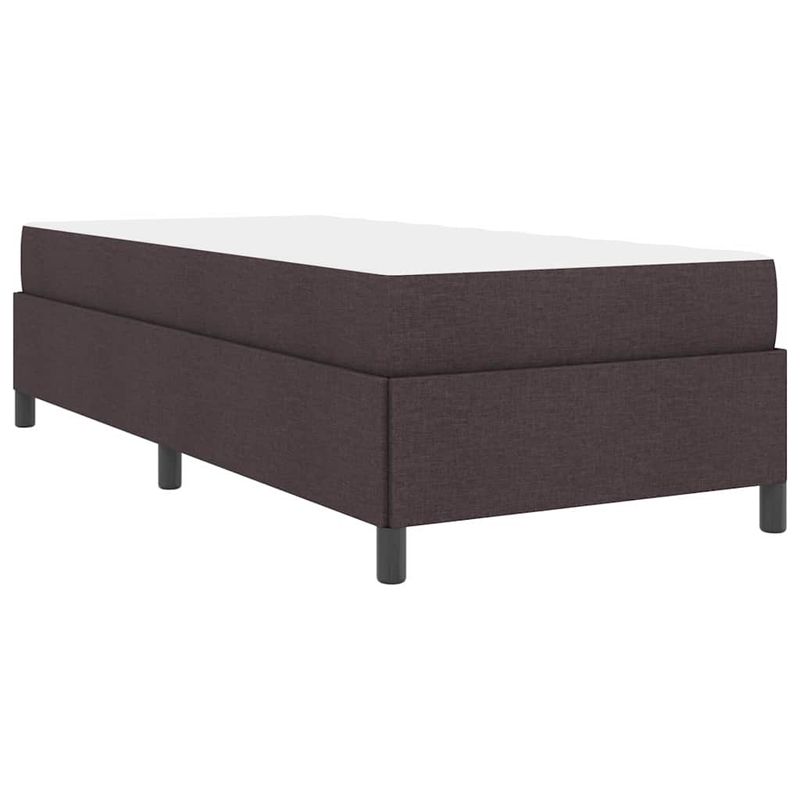 Casa si Gradina - Mobilier - Paturi si accesorii - Paturi - Pat cu arcuri Maro 100 x 200 cm Tesatura, Lemn Ingineresc - Infinity.ro
