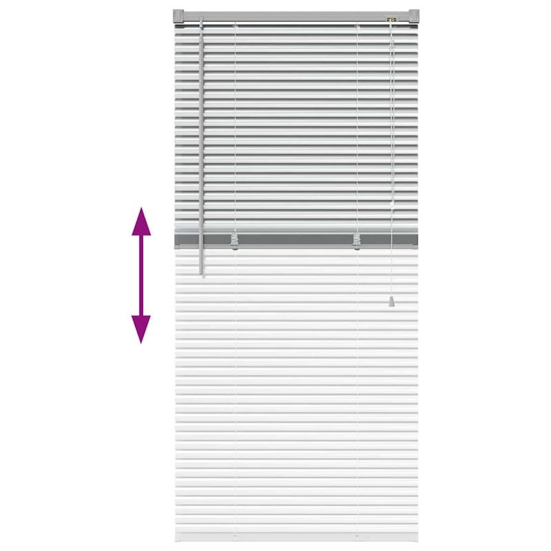 Casa si Gradina - Textile si covoare - Rulouri si jaluzele - Jaluzea pentru Fereastra Argintiu 80 x 130 cm Aluminiu - Infinity.ro