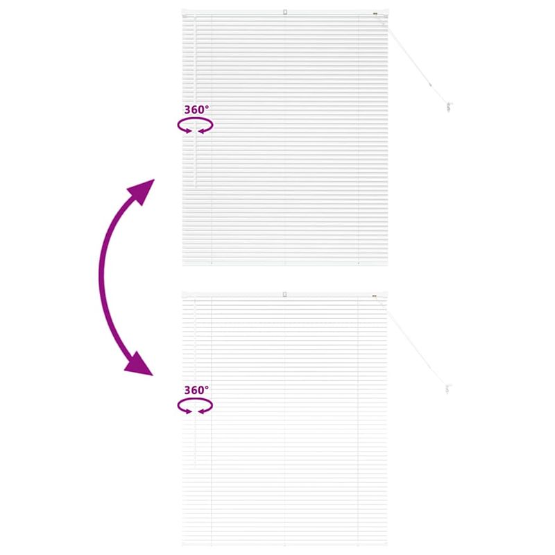 Casa si Gradina - Textile si covoare - Rulouri si jaluzele - Jaluzea pentru Fereastra cu perdele Altele Manual Alb 100 x 130 cm Aluminiu - Infinity.ro