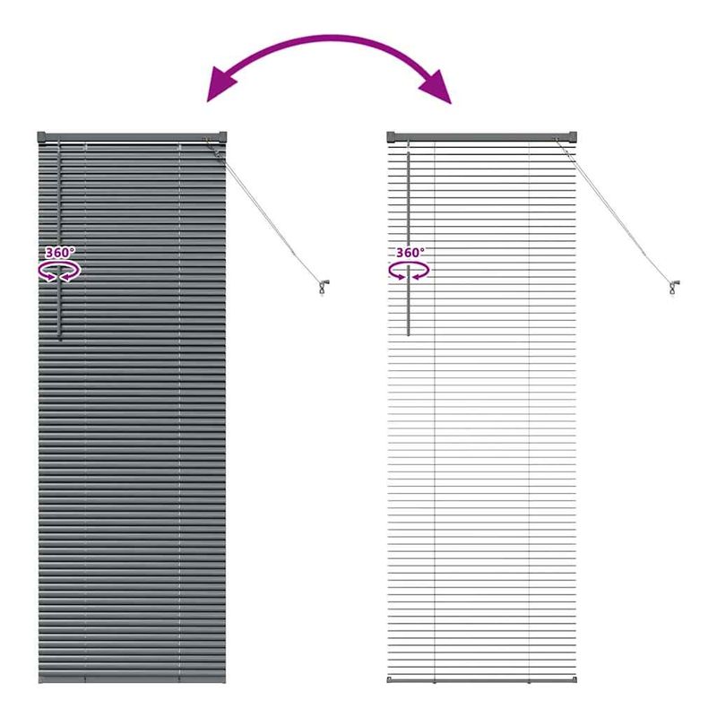 Casa si Gradina - Textile si covoare - Rulouri si jaluzele - Jaluzea pentru Fereastra Gri inchis 80 x 130 cm Aluminiu - Infinity.ro