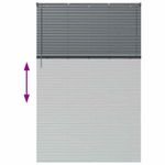 Casa si Gradina - Textile si covoare - Rulouri si jaluzele - Jaluzea pentru Fereastra Gri inchis 150 x 220 cm Aluminiu - Infinity.ro