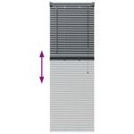 Casa si Gradina - Textile si covoare - Rulouri si jaluzele - Jaluzea pentru Fereastra Gri inchis 80 x 130 cm Aluminiu - Infinity.ro
