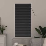 Casa si Gradina - Textile si covoare - Rulouri si jaluzele - Jaluzea pentru Fereastra cu perdele Altele Manual Negru 80 x 130 cm Aluminiu - Infinity.ro