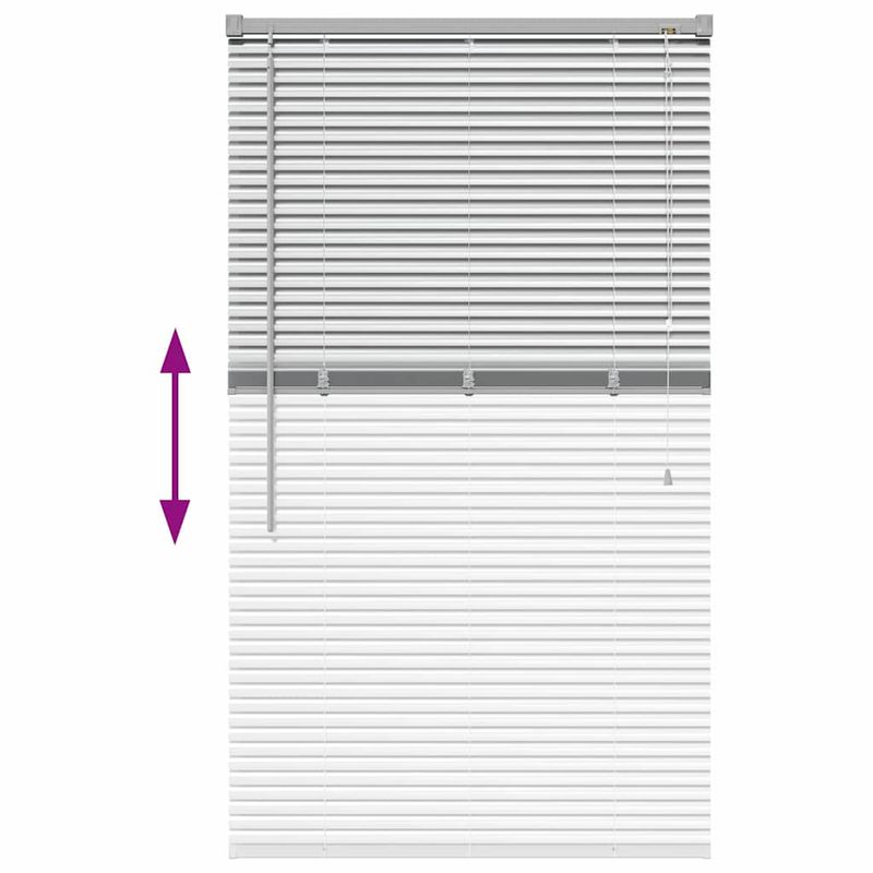 Casa si Gradina - Textile si covoare - Rulouri si jaluzele - Jaluzea pentru Fereastra Argintiu 80 x 130 cm Aluminiu - Infinity.ro