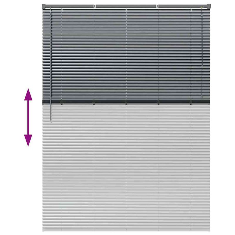 Casa si Gradina - Textile si covoare - Rulouri si jaluzele - Jaluzea pentru Fereastra Gri inchis 125 x 175 cm Aluminiu - Infinity.ro