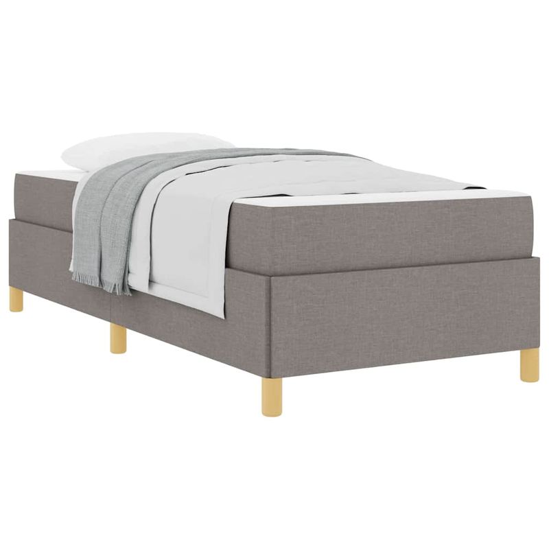 Casa si Gradina - Mobilier - Paturi si accesorii - Paturi - Pat cu arcuri Altele Negru si Maro si Alb 80 x 200 cm tesatura - Infinity.ro