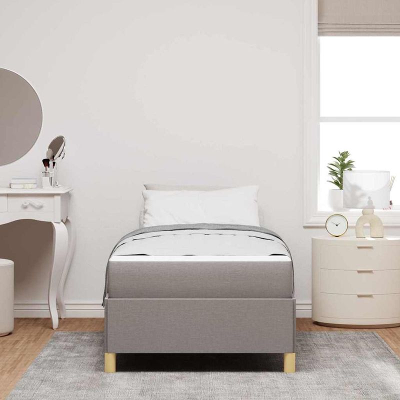 Casa si Gradina - Mobilier - Paturi si accesorii - Paturi - Pat cu arcuri Altele Negru si Maro si Alb 80 x 200 cm tesatura - Infinity.ro