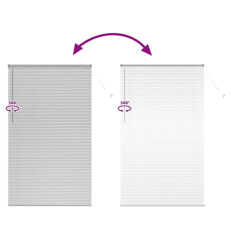 Casa si Gradina - Textile si covoare - Rulouri si jaluzele - Jaluzea pentru Fereastra Argintiu 135 x 220 cm Aluminiu - Infinity.ro