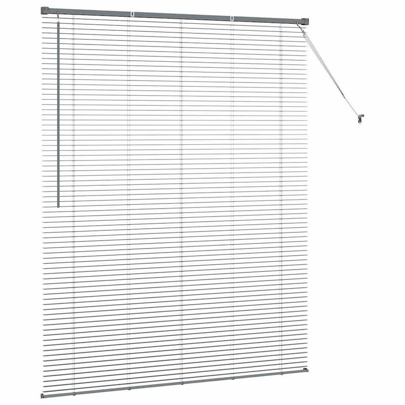 Casa si Gradina - Textile si covoare - Rulouri si jaluzele - Jaluzea pentru Fereastra Gri inchis 80 x 130 cm Aluminiu - Infinity.ro