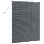 Casa si Gradina - Textile si covoare - Rulouri si jaluzele - Jaluzea pentru Fereastra Gri inchis 80 x 130 cm Aluminiu - Infinity.ro