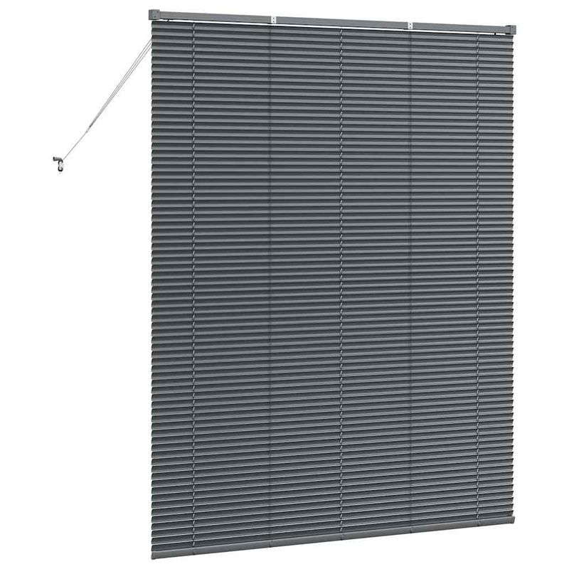 Casa si Gradina - Textile si covoare - Rulouri si jaluzele - Jaluzea pentru Fereastra Gri inchis 80 x 130 cm Aluminiu - Infinity.ro