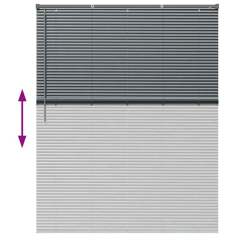 Casa si Gradina - Textile si covoare - Rulouri si jaluzele - Jaluzea pentru Fereastra Gri inchis 80 x 130 cm Aluminiu - Infinity.ro