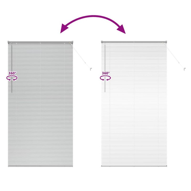 Casa si Gradina - Textile si covoare - Rulouri si jaluzele - Jaluzea pentru Fereastra Argintiu 80 x 130 cm Aluminiu - Infinity.ro