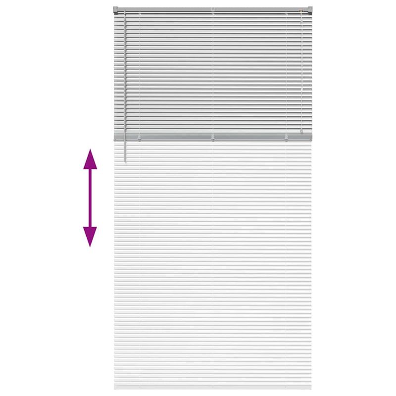 Casa si Gradina - Textile si covoare - Rulouri si jaluzele - Jaluzea pentru Fereastra Argintiu 80 x 130 cm Aluminiu - Infinity.ro