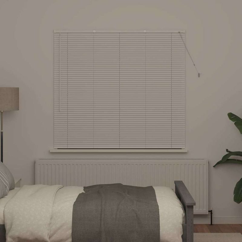 Casa si Gradina - Textile si covoare - Rulouri si jaluzele - Jaluzea pentru Fereastra cu perdele Altele Manual Alb 80 x 130 cm Aluminiu - Infinity.ro