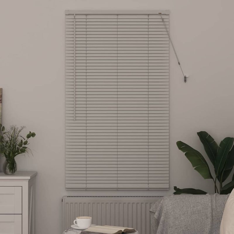 Casa si Gradina - Textile si covoare - Rulouri si jaluzele - Jaluzea pentru Fereastra cu perdele Altele Manual Alb 80 x 130 cm Aluminiu - Infinity.ro