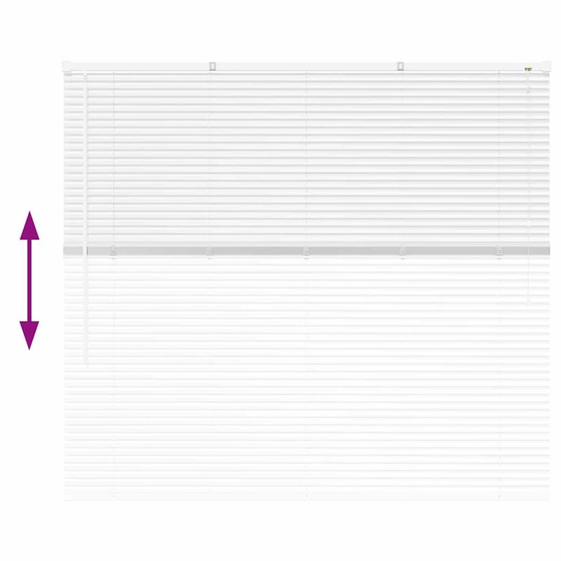 Casa si Gradina - Textile si covoare - Rulouri si jaluzele - Jaluzea pentru Fereastra cu perdele Altele Manual Alb 80 x 130 cm Aluminiu - Infinity.ro